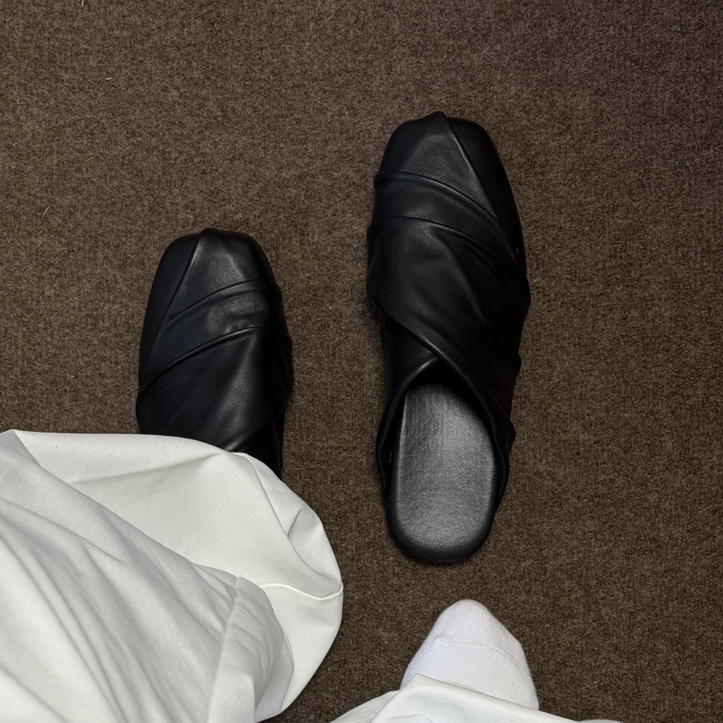 Siyah Vintage Deri Ayakkabılar - Mule Slip On incelemesi ve fiyatı
