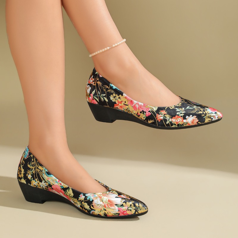 Kadın Sivri Burunlu Çiçek Dese - Women Shoes Xxl incelemesi ve fiyatı