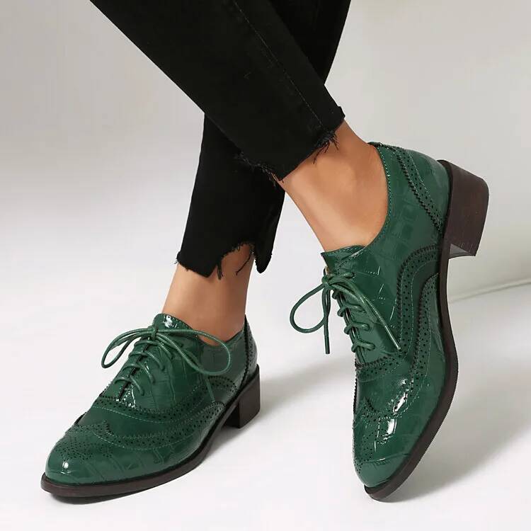 Bağcıklı Alçak Topuklu Kadın T - Oxford Lace Up Women incelemesi ve fiyatı