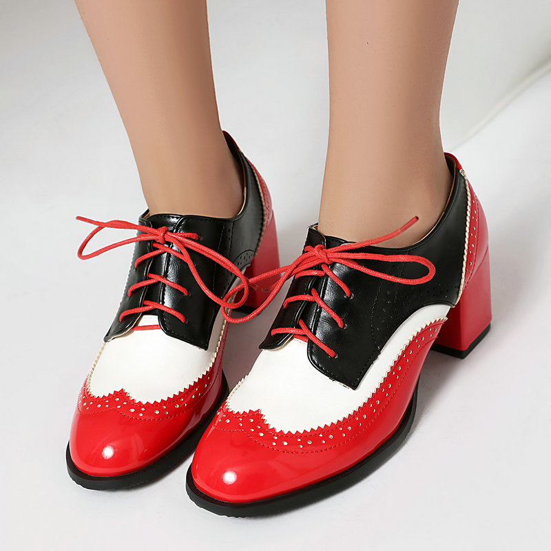 Artı Boyutu 36-48 Kahverengi S - Oxford Lace Up Women incelemesi ve fiyatı