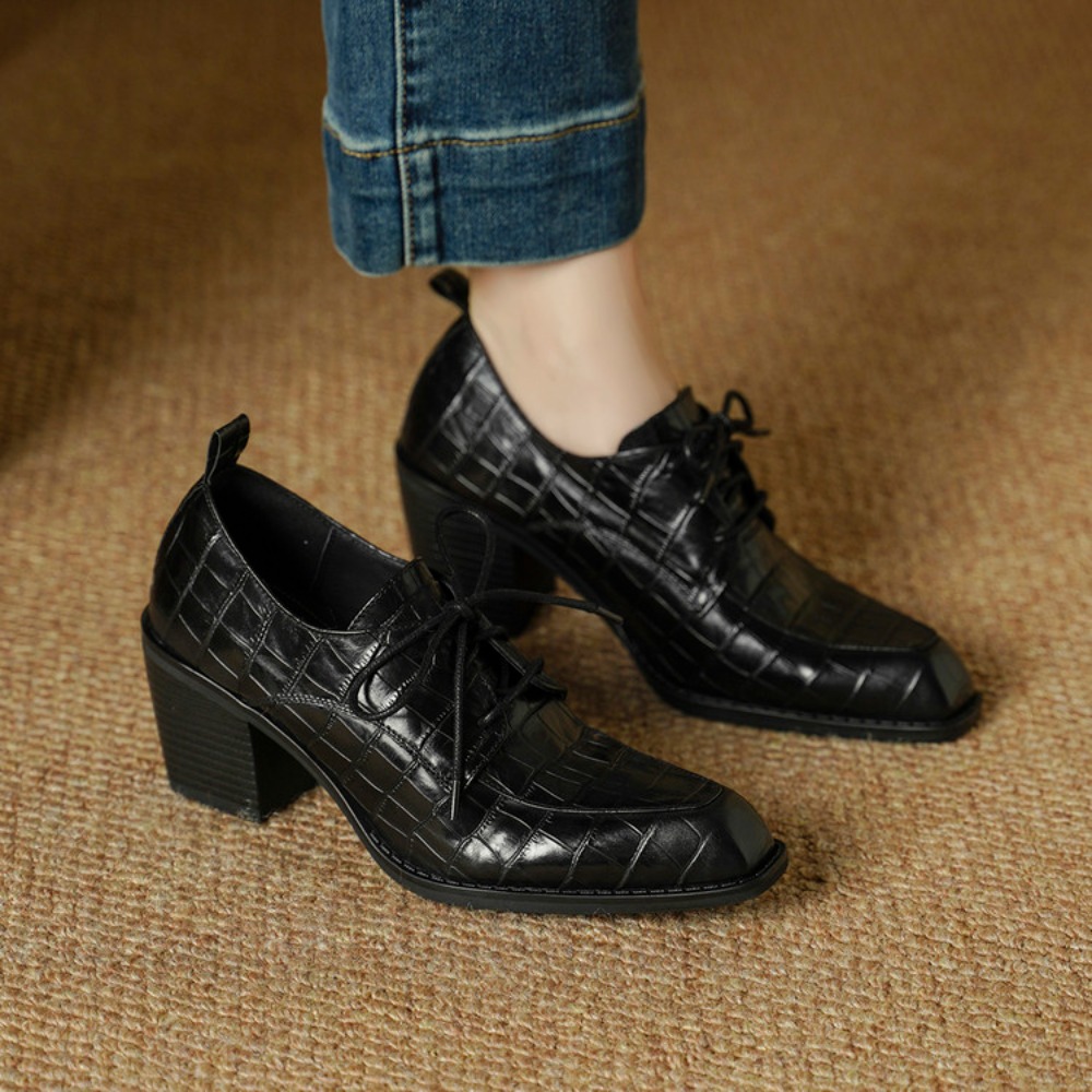 Kadın Ayakkabıları, Gerçek Der - Oxford Lace Up Women incelemesi ve fiyatı